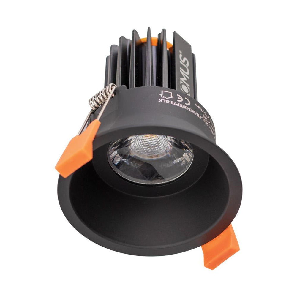 Buy Recessed LED Downlights Australia Cell Recessed LED Downlight W85mm 9W Black 5CCT - 21671