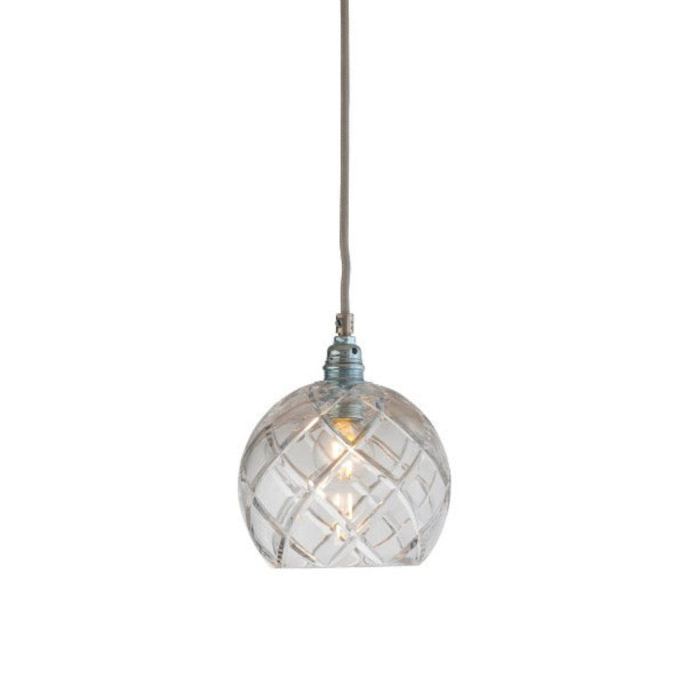 Buy Pendant Lights Australia Rowan Pendant Light W155mm Glass Matt Silver - LA1015