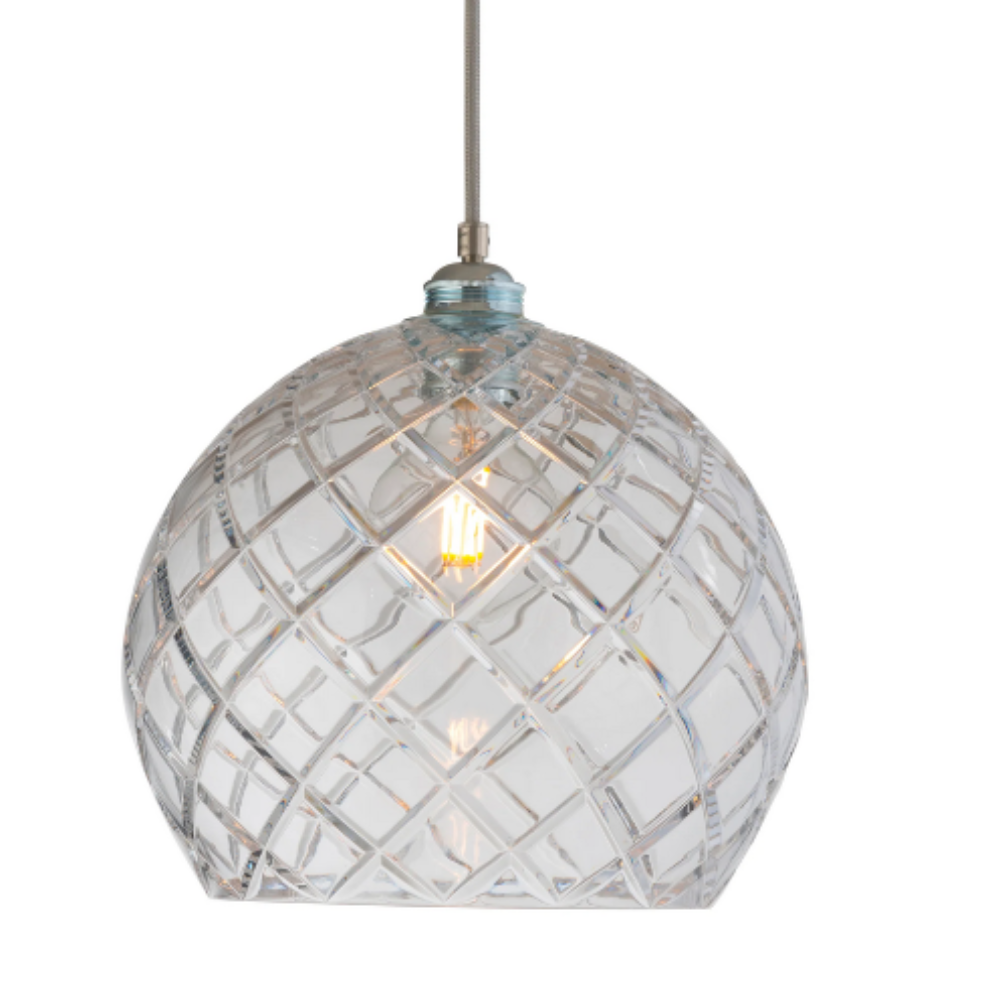 Buy Pendant Lights Australia Rowan Pendant Light W280mm Glass Matt Silver - LA101