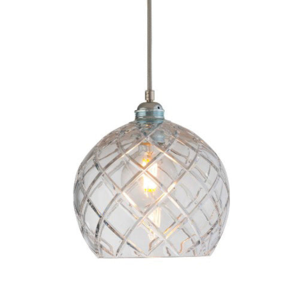 Buy Pendant Lights Australia Rowan Pendant Light W220mm Glass Matt Silver - LA101