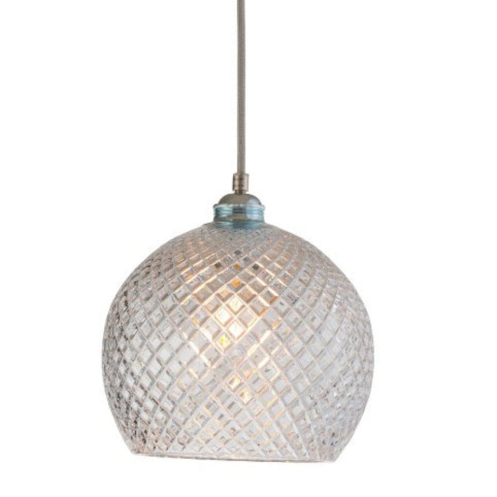 Buy Pendant Lights Australia Rowan Pendant Light W220mm Glass Matt Silver - LA101