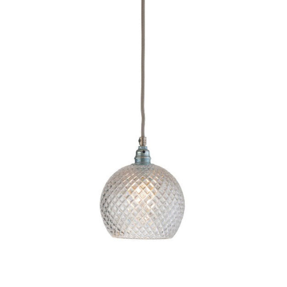 Buy Pendant Lights Australia Rowan Pendant Light W155mm Glass Matt Silver - LA1015