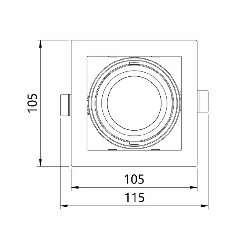 Buy Recessed LED Downlights Australia Recessed LED Downlight W105mm White Aluminum TRI Colour - LUX-DD1010M-C10W