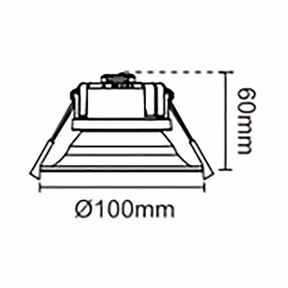 Buy Recessed LED Downlights Australia Recessed LED Downlight Black 10W TRI colour 90° - DL9412 BK TC (1-67)