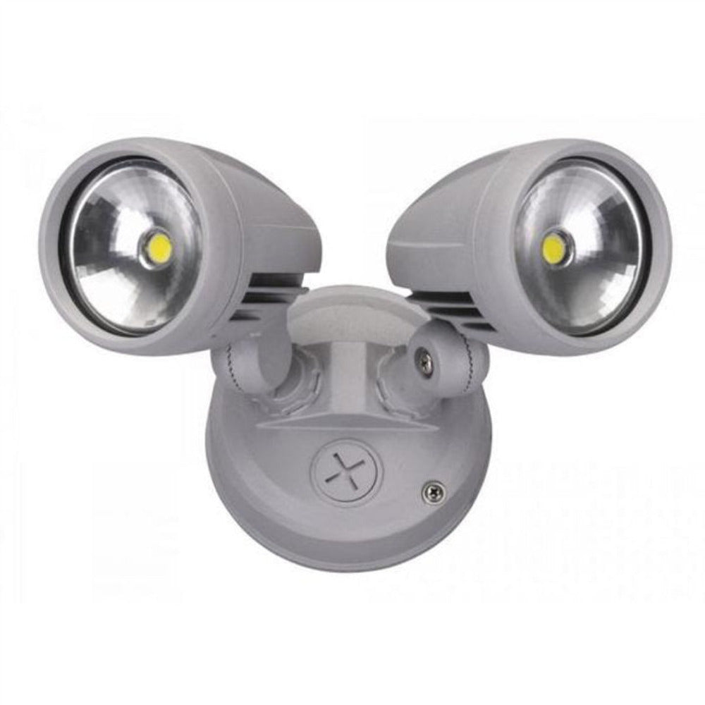 Buy Exterior Spotlights Australia Exterior Spotlight 2 LED Silver Aluminium IP44 TRI CCT - AC4205/SL/TC