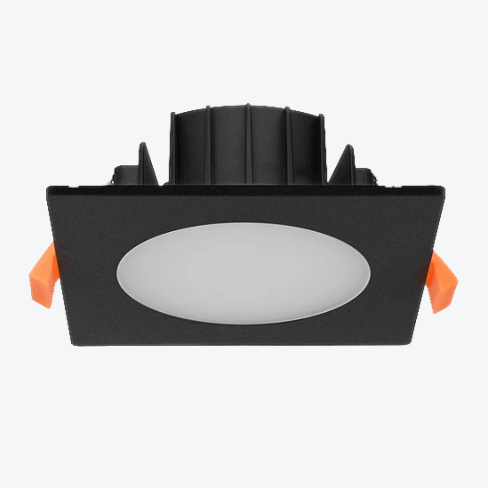 Buy Recessed LED Downlights Australia Square Recessed LED Downlight W110mm Black 10W TRI Colour - DL1365/BK/TC