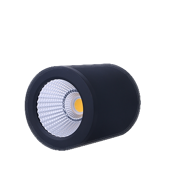 LED Surface Mounted Downlight Black Aluminum 20W TRI Colour - DL2092/BK/TC