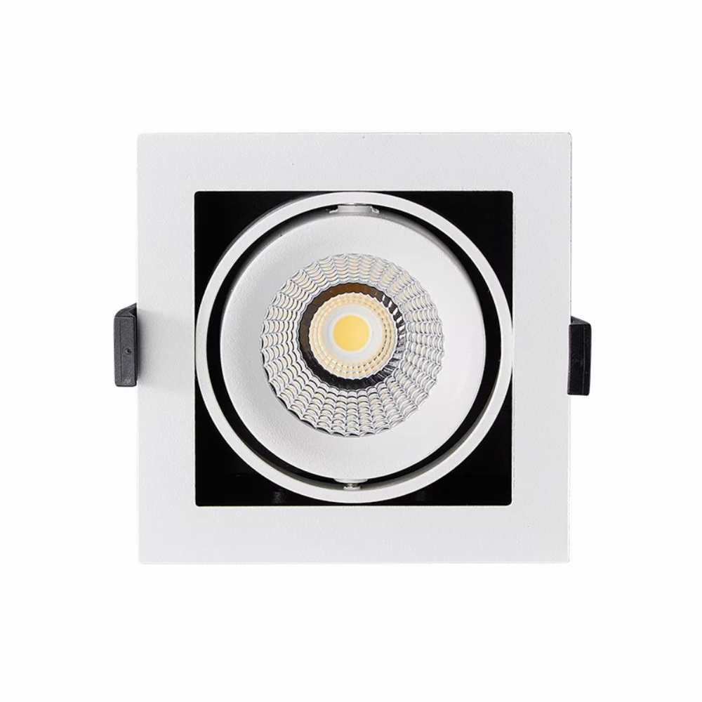 Buy Recessed LED Downlights Australia Recessed LED Downlight W105mm White Aluminum TRI Colour - LUX-DD1010M-C10W