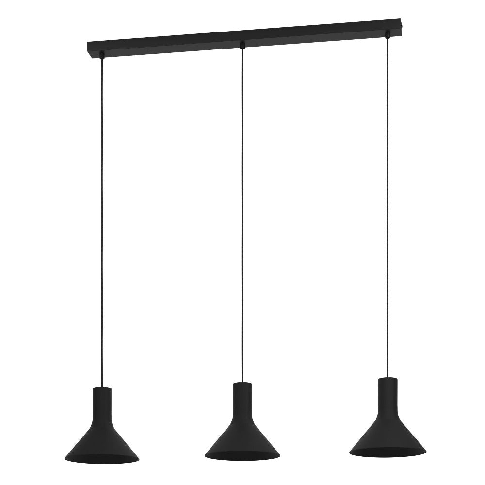 Buy Pendant Lights Australia MORESCANA Pendent 3 Lights Black Steel - 390219N