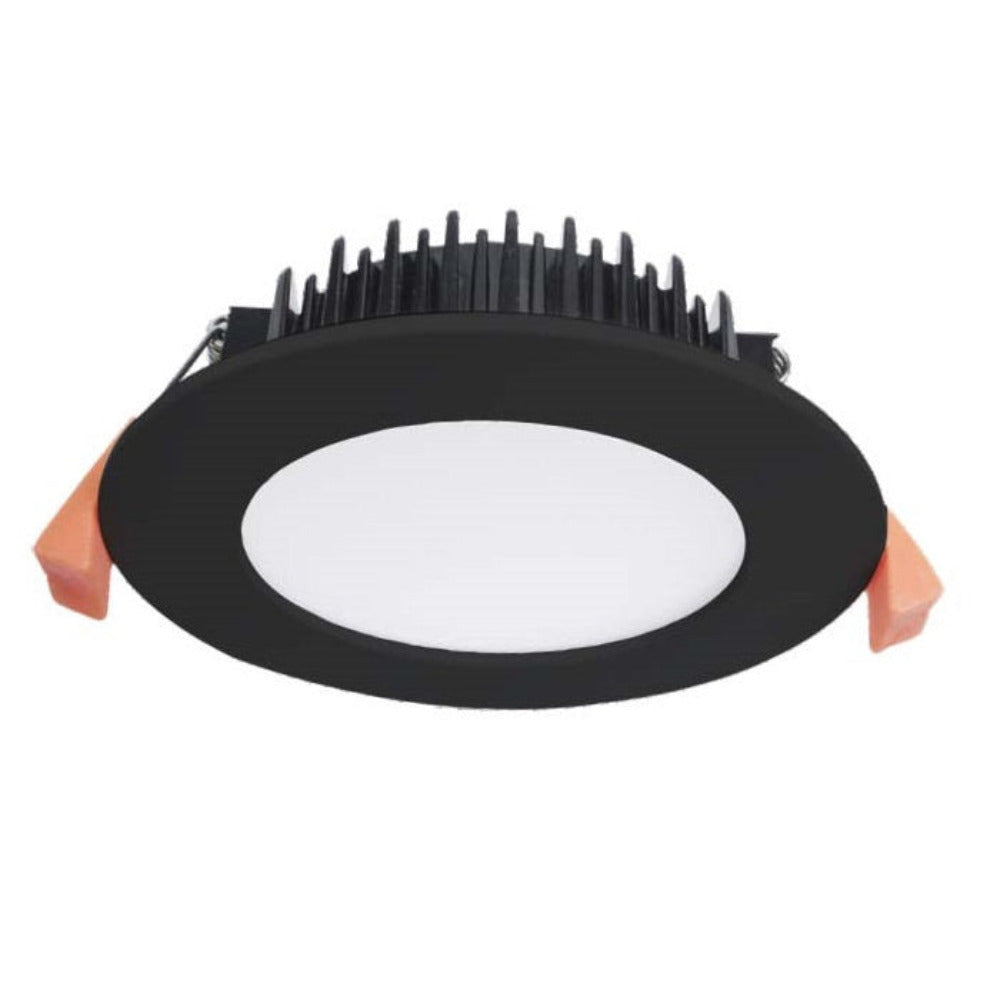 Buy Recessed LED Downlights Australia Recessed LED Downlight W108mm Black Aluminium - DL1262/12W/BK/TC