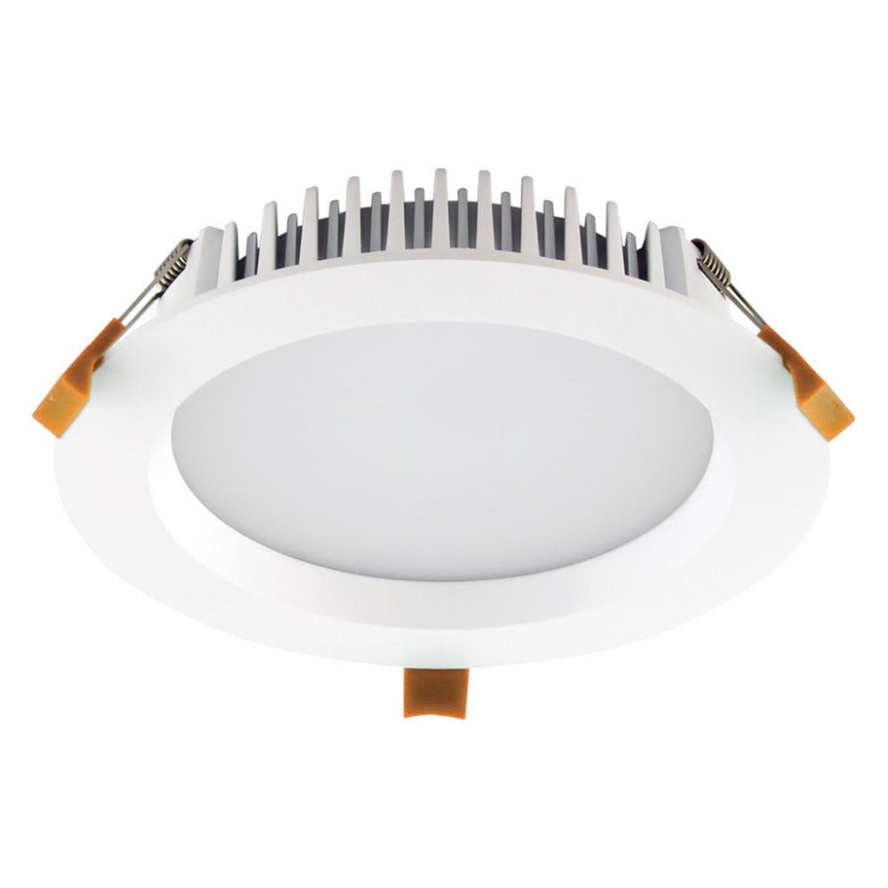 Buy Recessed LED Downlights Australia Deco Round Recessed LED Downlight 20W White Aluminum 3CCT - 21875