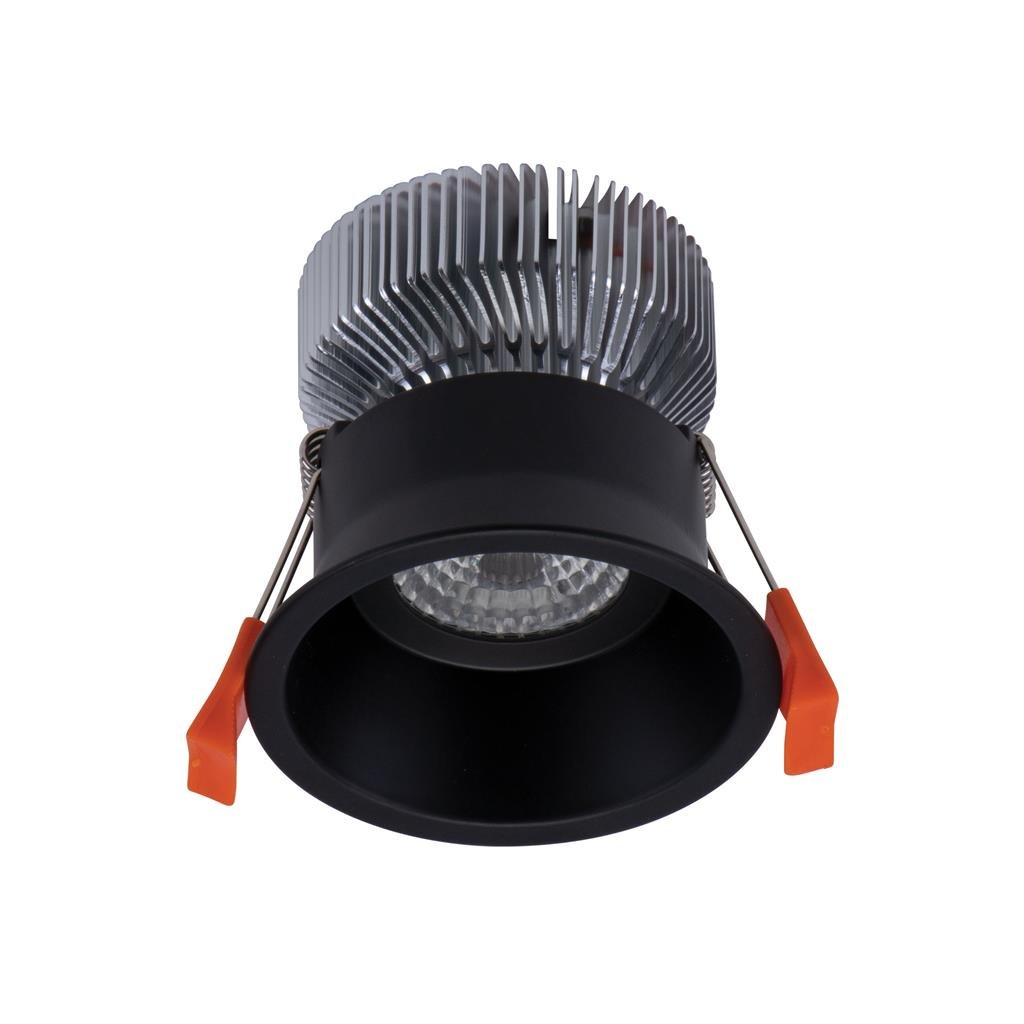 Buy Recessed Downlights Australia DEEP-75 Round 10W LED Downlight 4000K Black - 20615