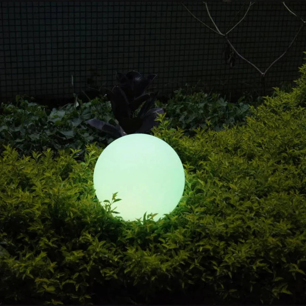 Buy Table Lamps Australia LED Mood Outdoor Portable Ball Light 5V Battery W300mm White Plastic RGB - LL0503