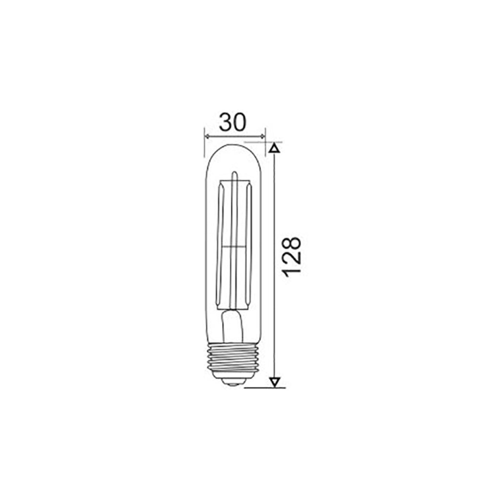 Buy LED Filament Globes Australia T30 LED Filament Globe ES 4W 240V Amber Glass & Aluminium 2700K - CF47DIM