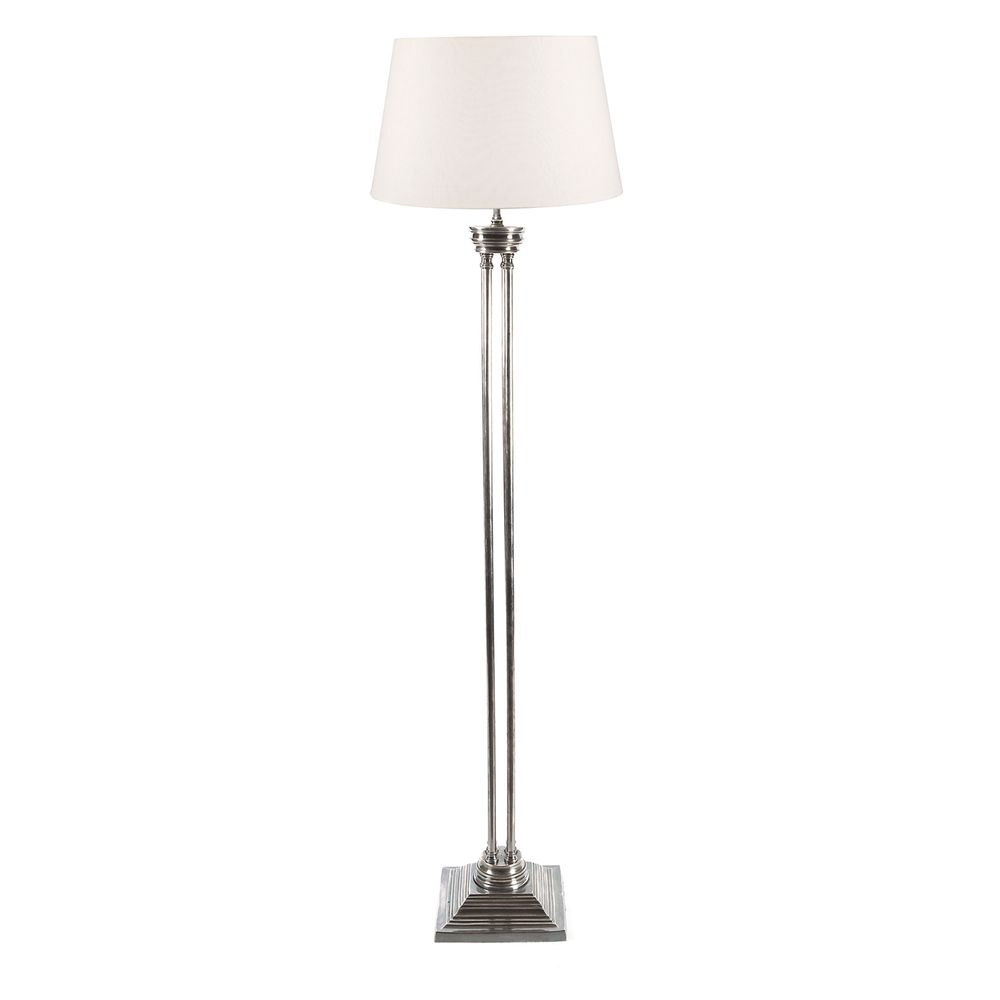 Buy Floor Lamps Australia Hudson 1 Light Floor Lamp Base Antique Silver - ELPIM30071AS