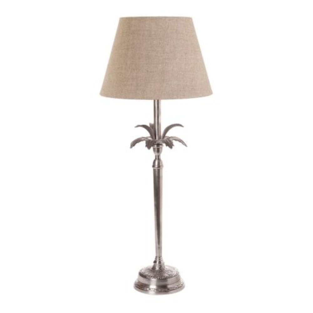 Casablanca 1 Light Antique Silver - Tall Slender Palm Tree Table Lamp Base Only - ELANK58785ANTSIL