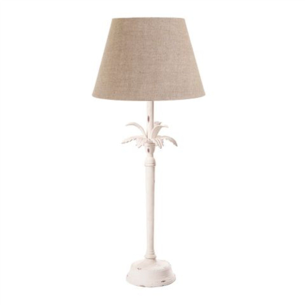 Casablanca 1 Light White - Tall Slender Palm Tree Table Lamp Base Only - ELANK58785WHT