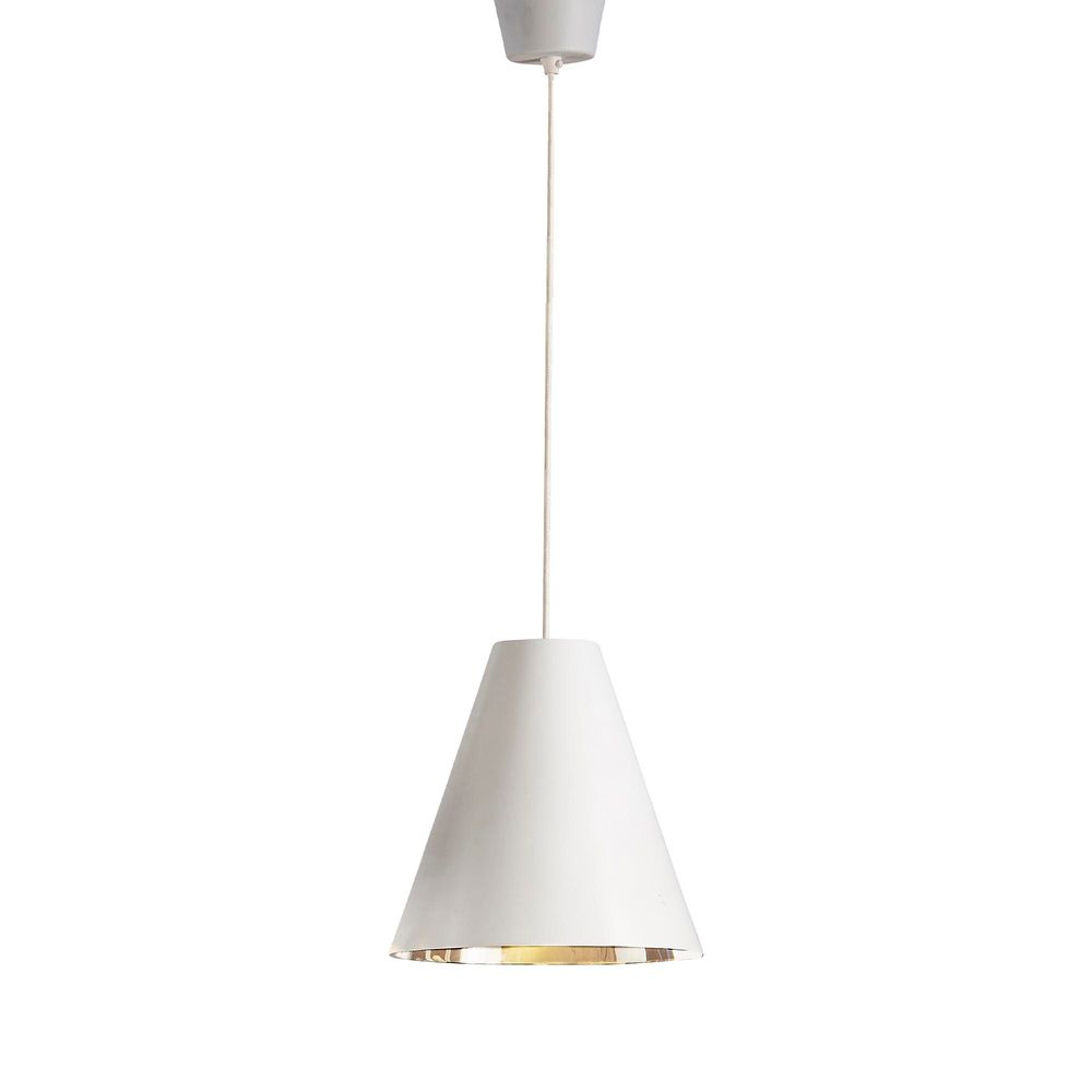 Buy Pendant lights australia - Conrad 1 Light Pendant White Silver - ELASCON30WHTSIL