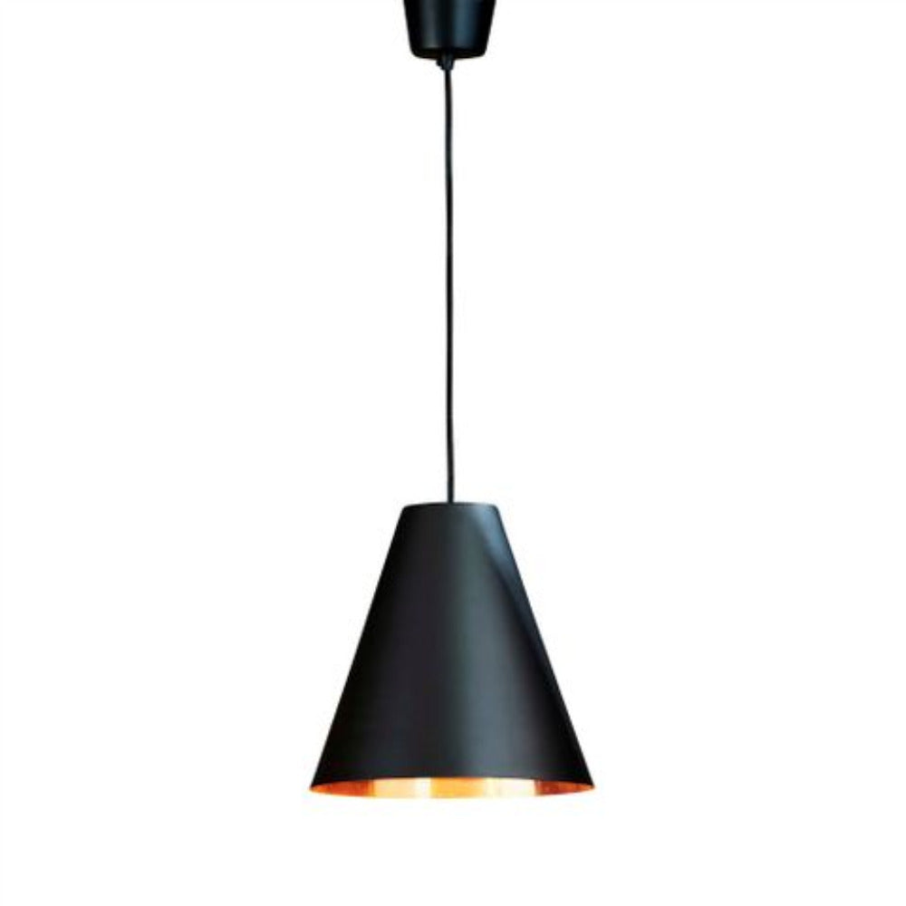 Buy Pendant Lights Australia Conrad 1 Light Pendant Black Copper - ELASCON30BLKCOP