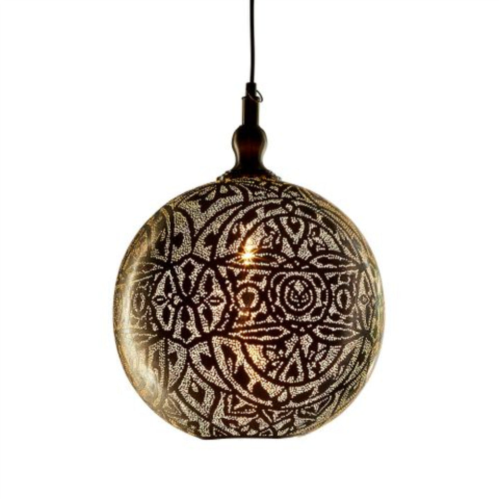 Buy Pendant Lights Australia Moroccan 1 Light Ball Pendant 40cm Silver - ELBAL40SIL