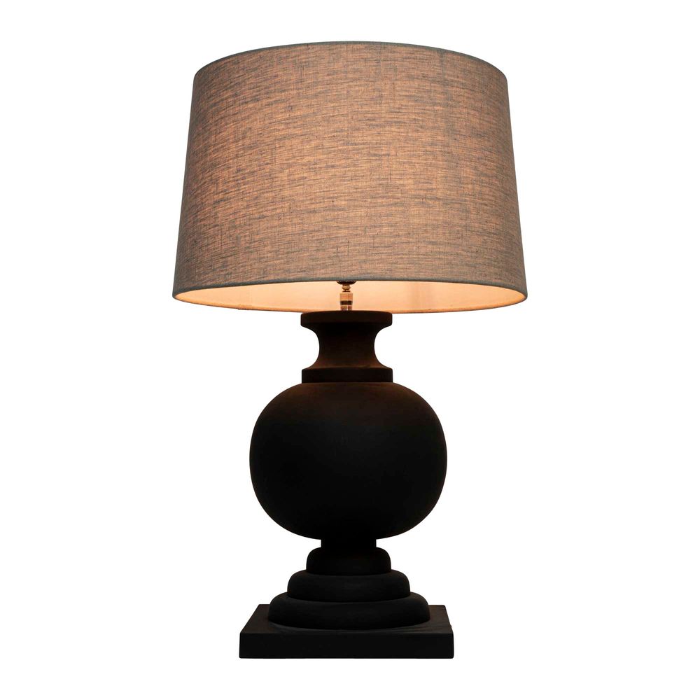 Buy Table Lamps Australia Coach 1 Light Black Table Lamp Base Only - ELDOMR-2356BLK