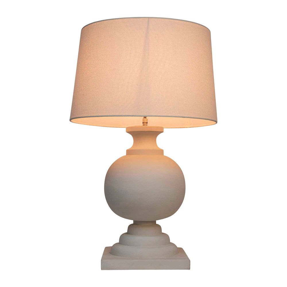 Buy Table Lamps Australia Coach 1 Light White Table Lamp Base Only - ELDOMR-2356WH