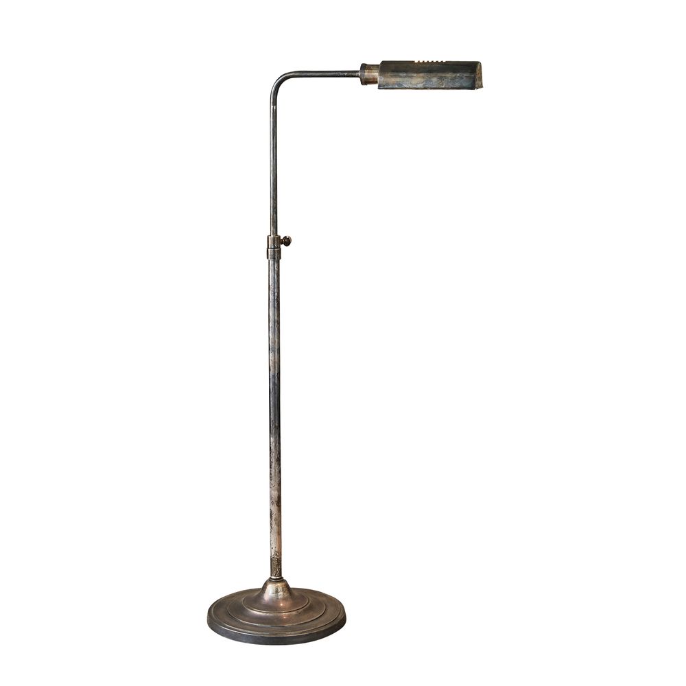 Brooklyn 1 Light Floor Lamp Antique Silver - ELPIM50590AS