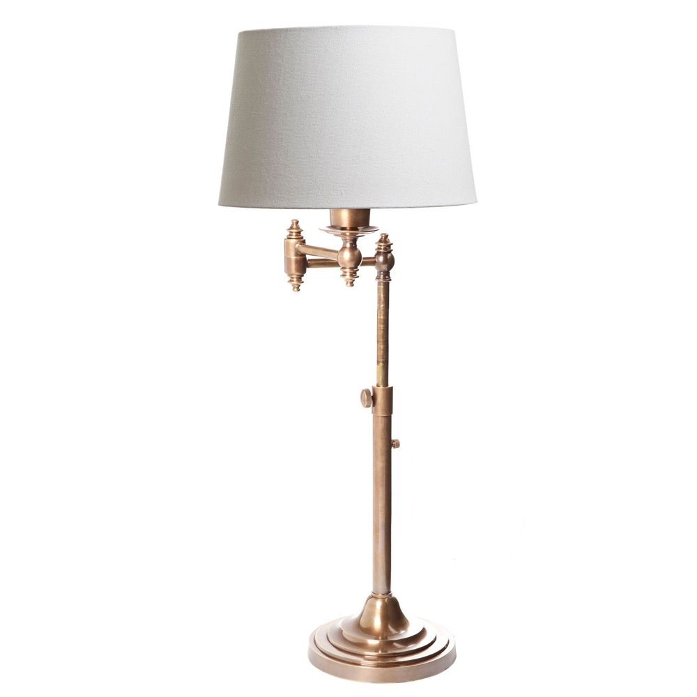 Macleay 1 Light Swing Arm Table Lamp Base Only Antique Brass - ELPIM50592AB