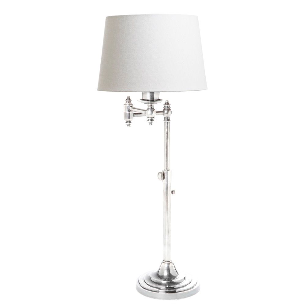 Macleay 1 Light Swing Arm Table Lamp Base Only Antique Silver - ELPIM50592AS