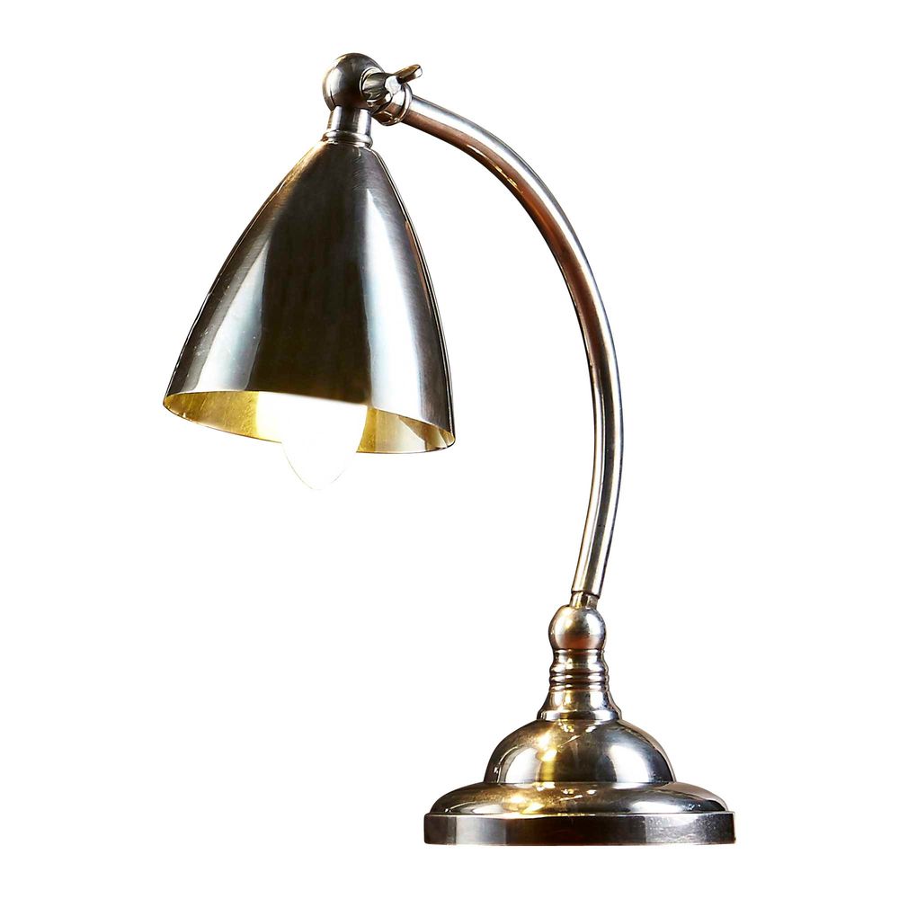 Brentwood Desk Lamp with Metal Cone Shade - Antique Silver - ELPIM57210AS