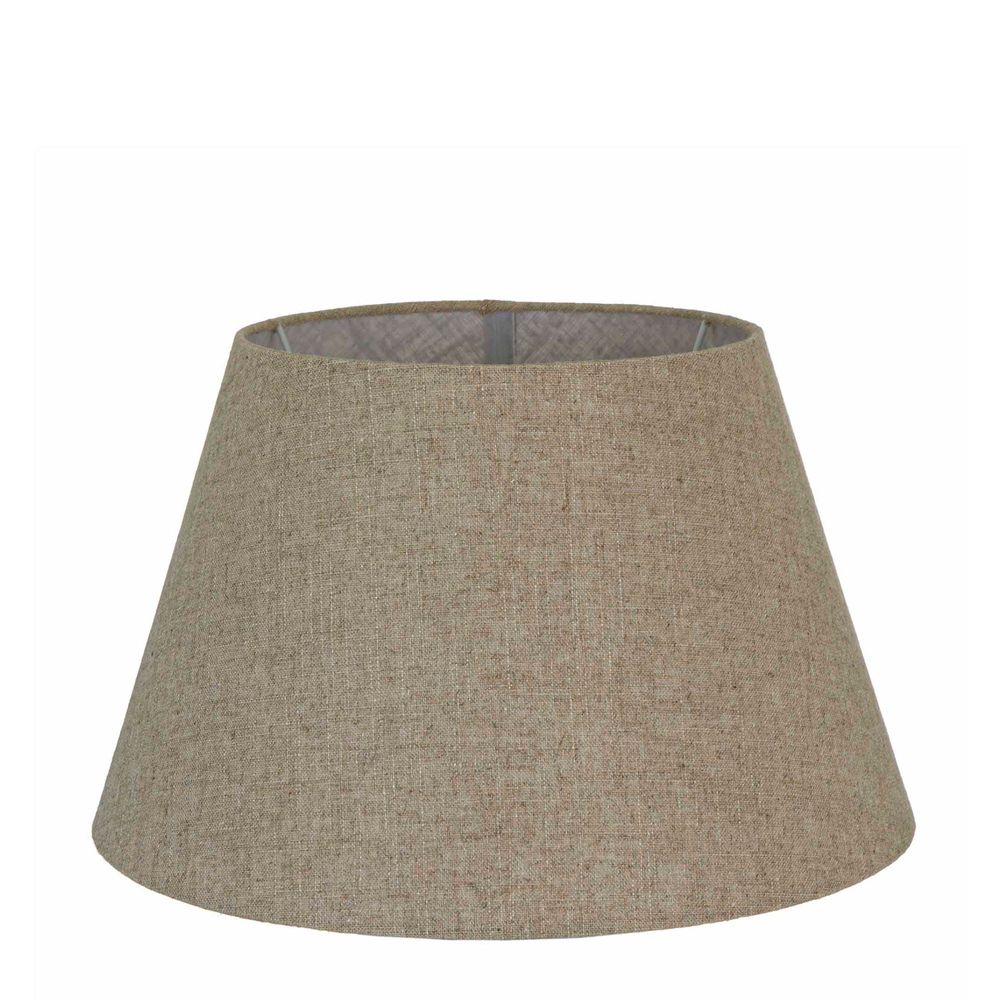 XL Taper Lamp Shade (18x13x10 H) - Dark Natural Linen - Linen Lamp Shade - ELSZ181310NLEU