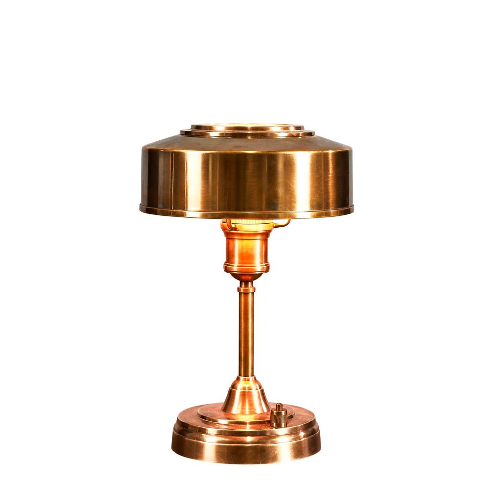 Bankstown Art Deco Table Lamp Antique Brass - ELPIM30967AB