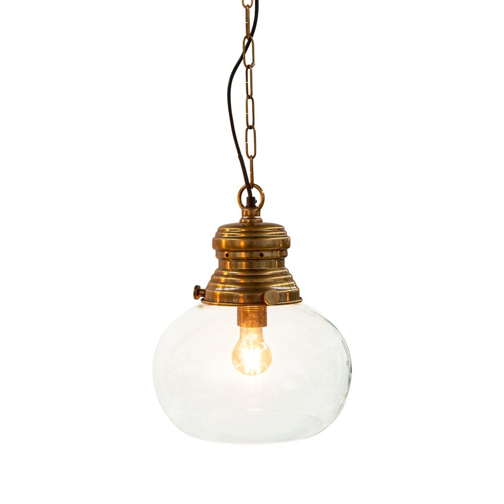 Buy Pendant lights australia - Paddington 1 Light Pendant Small Antique Brass - ELPIM50752AB