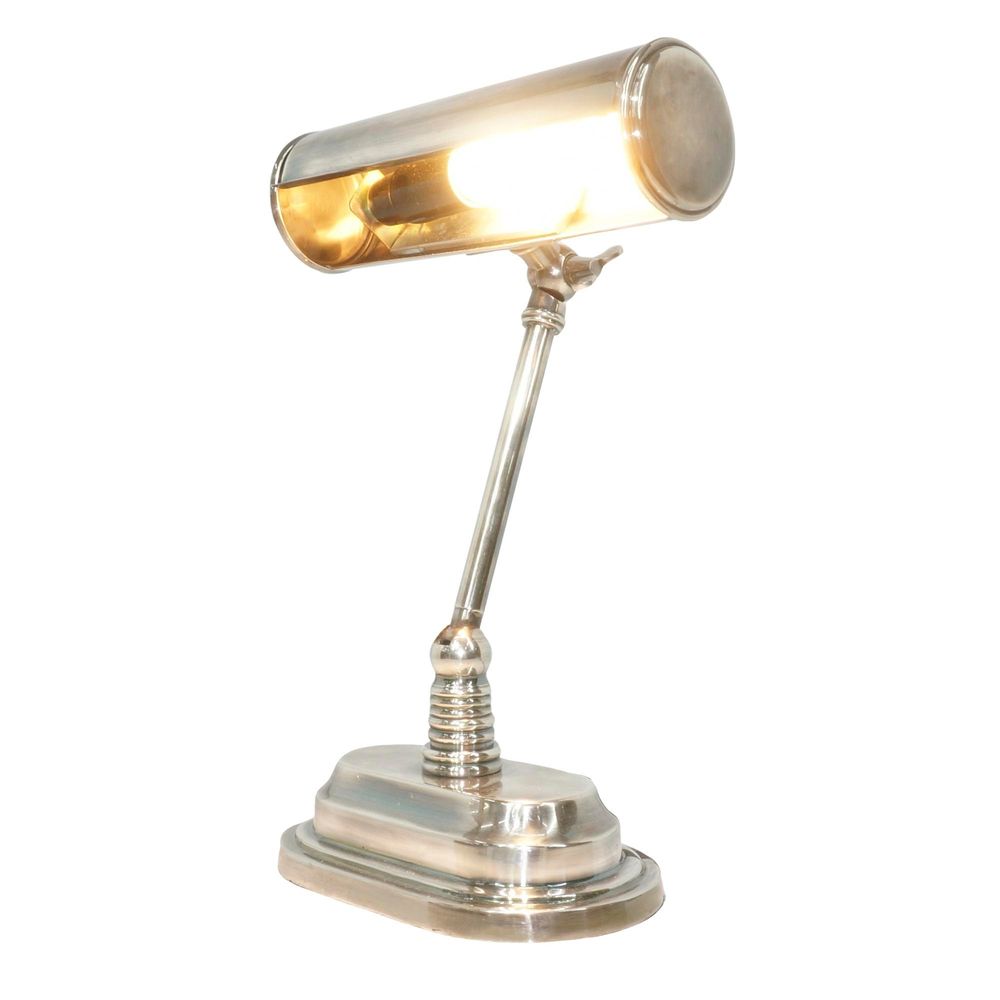 Buy Desk Lamps Australia Carlisle Banker's Desk Lamp Silver - ELPIM50385AS