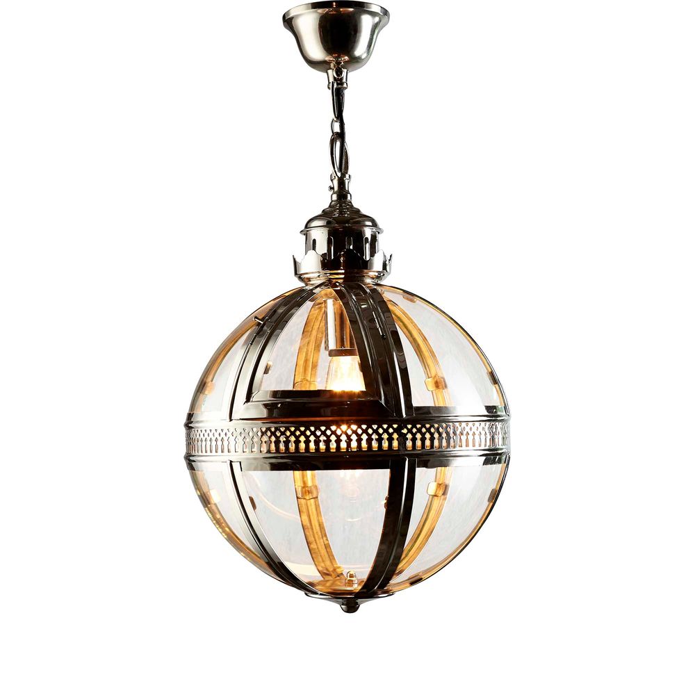 Buy Pendant Lights Australia Saxon 1 Light Pendant Small Shiny Nickel - ELCITWRT18SAS