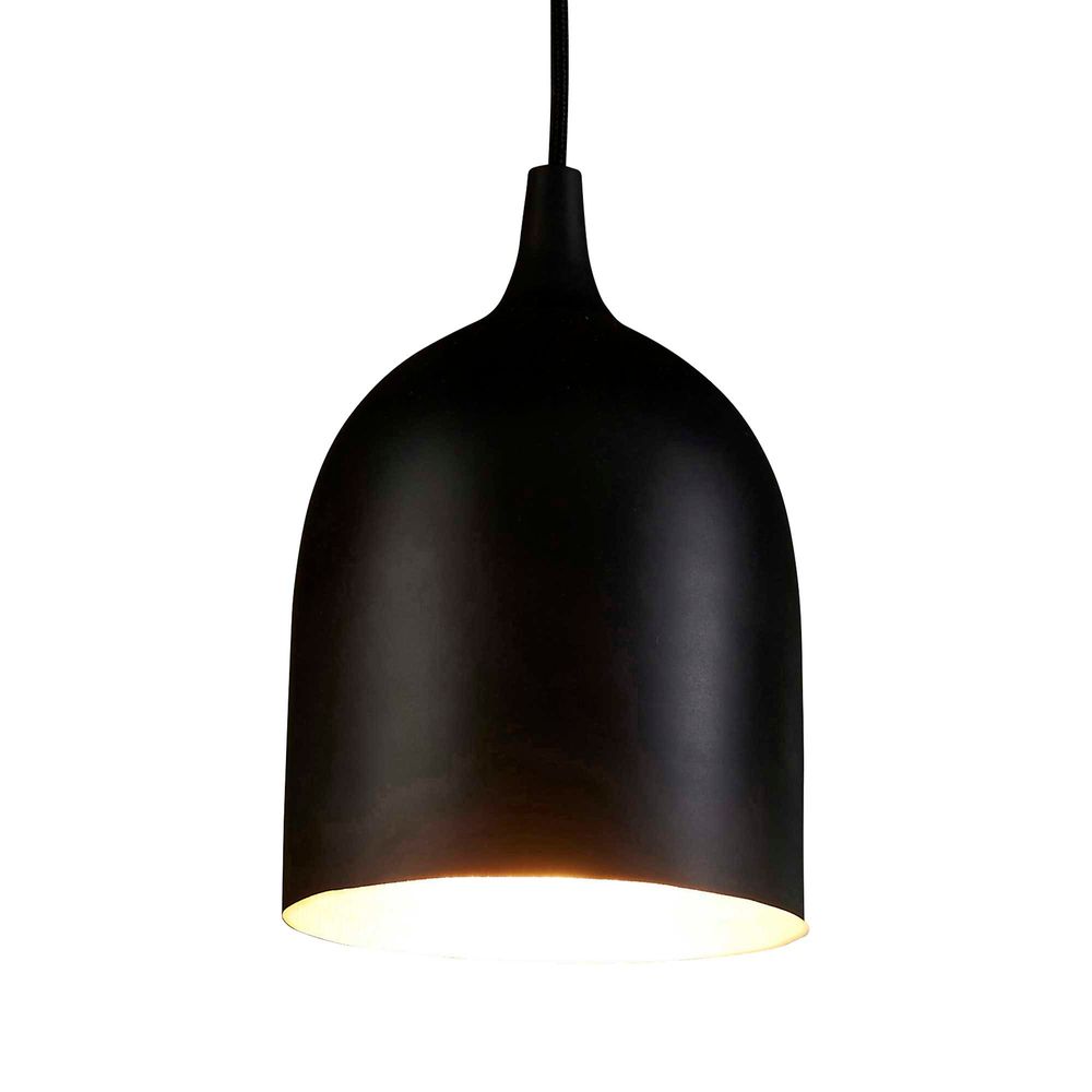 Buy Pendant Lights Australia Lumi-R 1 Light Pendant Black Label Silver - ELLUM27BLKSIL