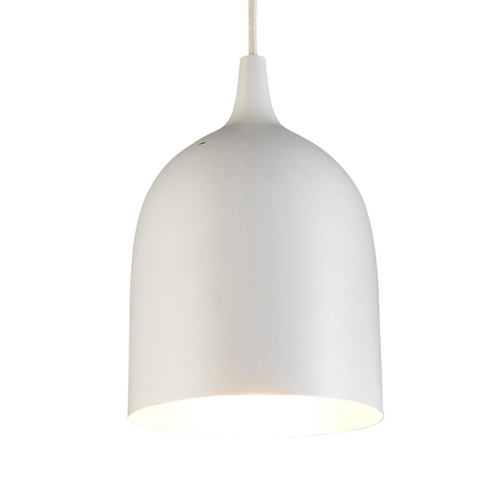 Buy Pendant lights australia - Lumi-R 1 Light Pendant White Label Silver - ELLUM27WHTSIL
