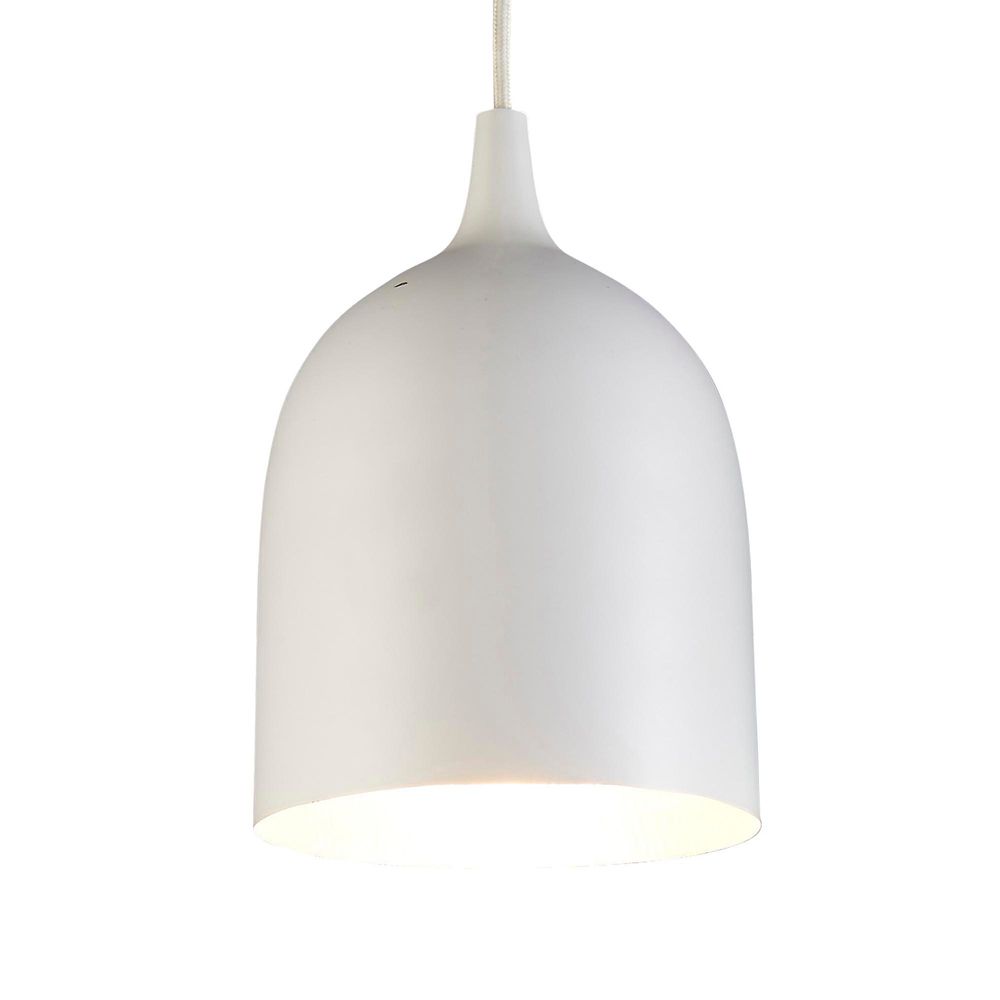 Buy Pendant Lights Australia Lumi-R 1 Light Pendant White Label Silver - ELLUM27WHTSIL