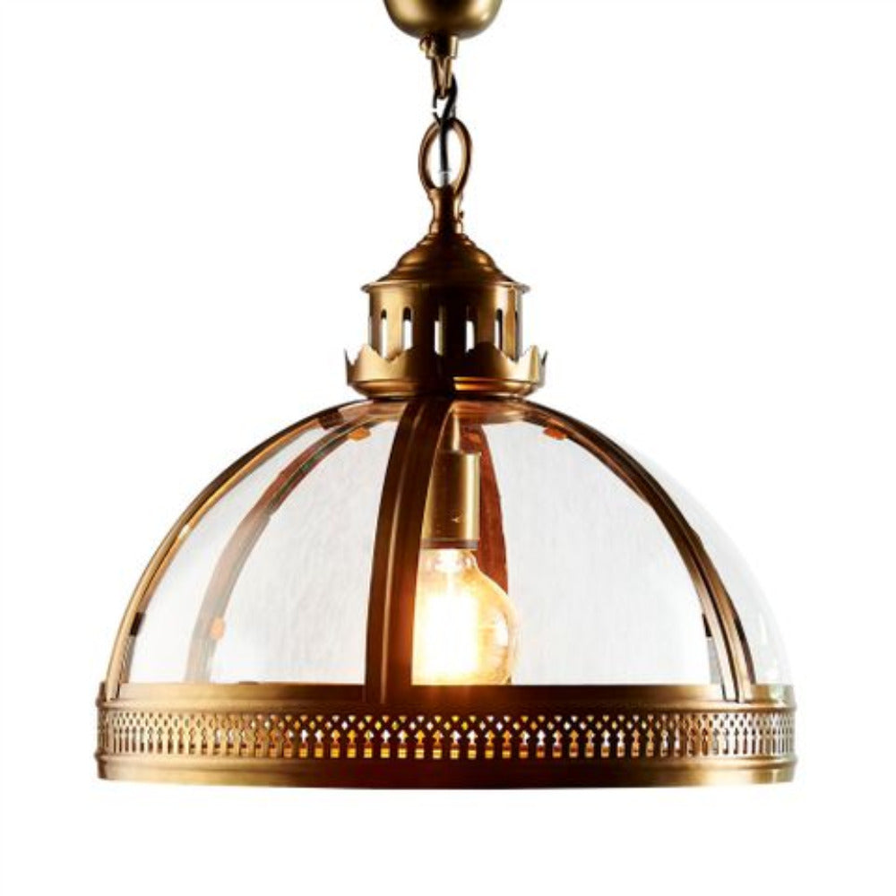 Buy Pendant lights australia - Winston 1 Light Pendant Antique Brass - ELCITFR3790B