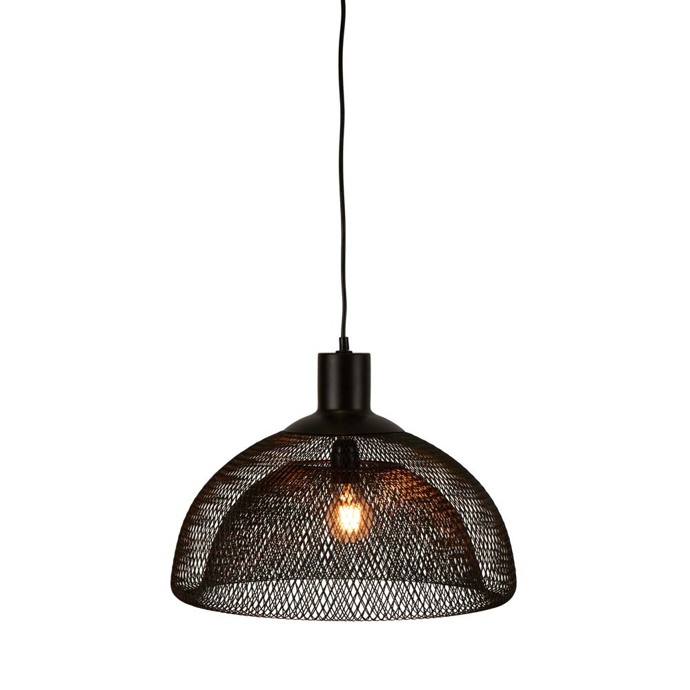 Buy Pendant Lights Australia Valentino Large 1 Light Pendant Black - ELZR6355BB