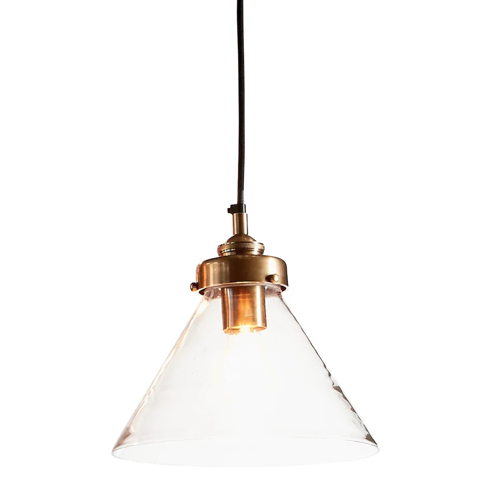 Franklin Pendant Light Antique Brass Glass - ELPIM51108AB