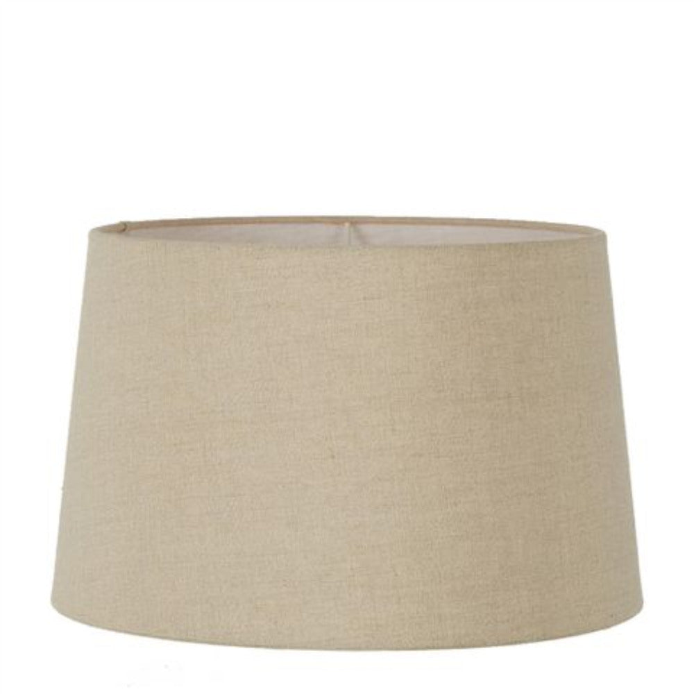 Buy Lamp Shades Australia XL Drum Lamp Shade (18x16x10.5 H) - Dark Natural Linen - Linen Lamp Shade - ELSZ1816105NLEU