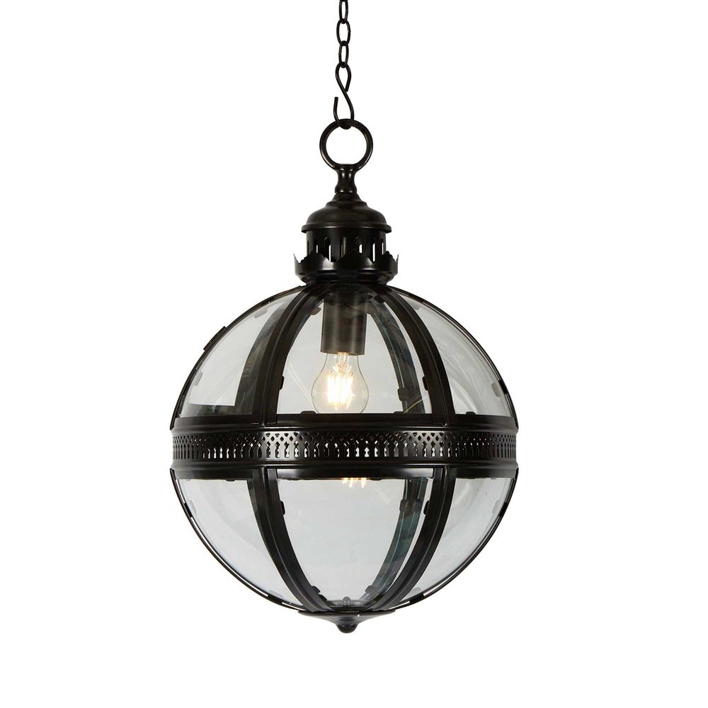 Saxon 1 Light Pendant Small Black - ELCITWRT18SBLK