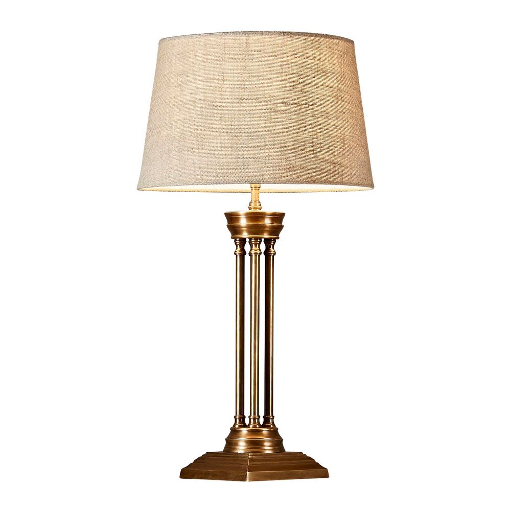 Hudson Table 4 Pillar Table Lamp Base Only Brass - ELPIM30070AB