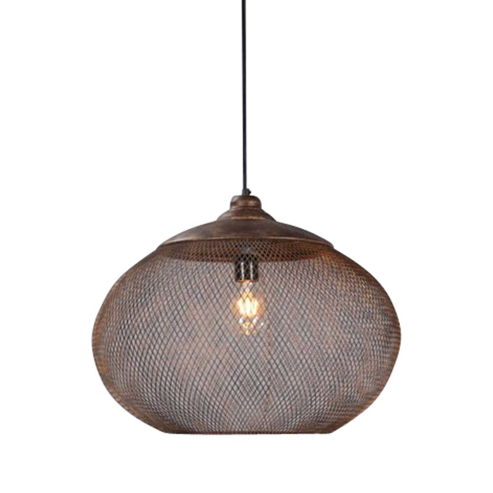 Buy Pendant Lights Australia Carlo Large 1 Light Pendant Rustic - ELZR6359B