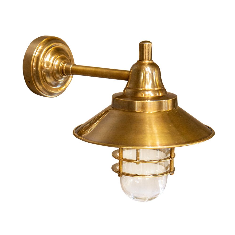 Buy Exterior Wall Lights Australia Clark Outdoor Wall Lamp Antique Brass - ELPIM51368AB