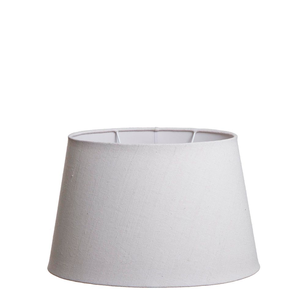 Buy Lamp Shades Australia Medium Oval Lamp Shade (14x9 x 11x6 x9 H) - Textured Ivory - Linen Lamp Shade - ELSZOVAL14IVEU