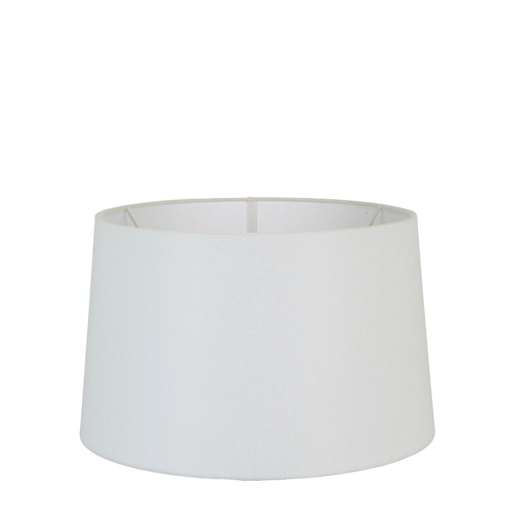 Medium Drum Lamp Shade (14x12x9.5 H) - Textured Ivory - Linen Lamp Shade - ELSZ141295IVEU