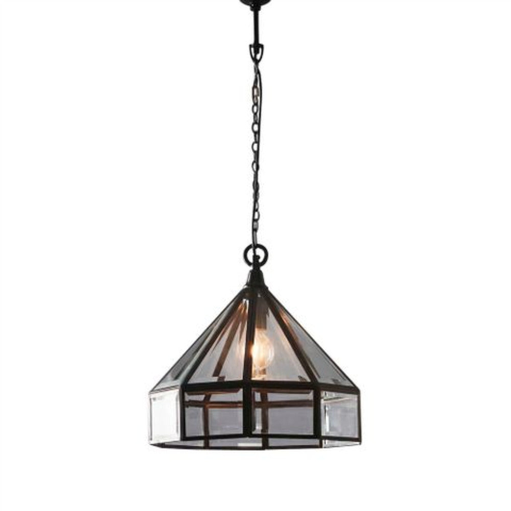 Buy Pendant lights australia - Hagman Glass 1 Light Pendant Bronze - ELCIT7114B