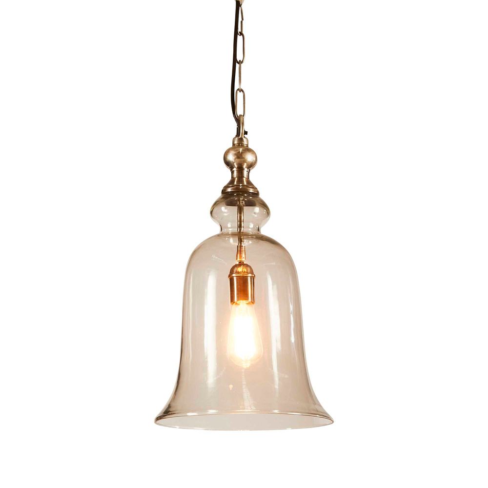 Buy Pendant lights australia - Tivoli Glass Overhead Lamp Large Silver - ELPIM52099AS